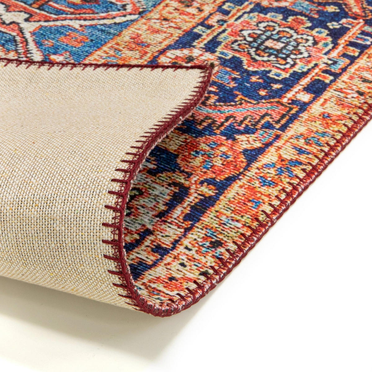 TEPPICH Design englische Nahtverarbeitung rot - Rot, Textil (120/160cm) - AFK Living