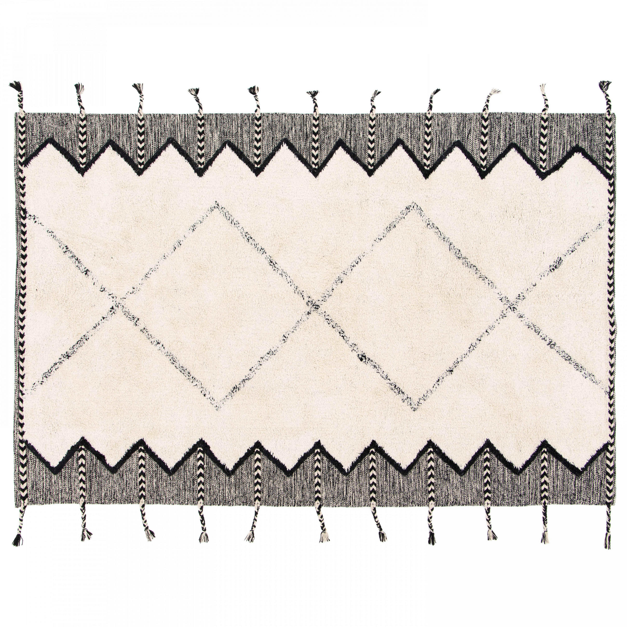 TEPPICH, 80 x 200 cm, Weiß - Weiß, Textil (200/80cm) - Oviala