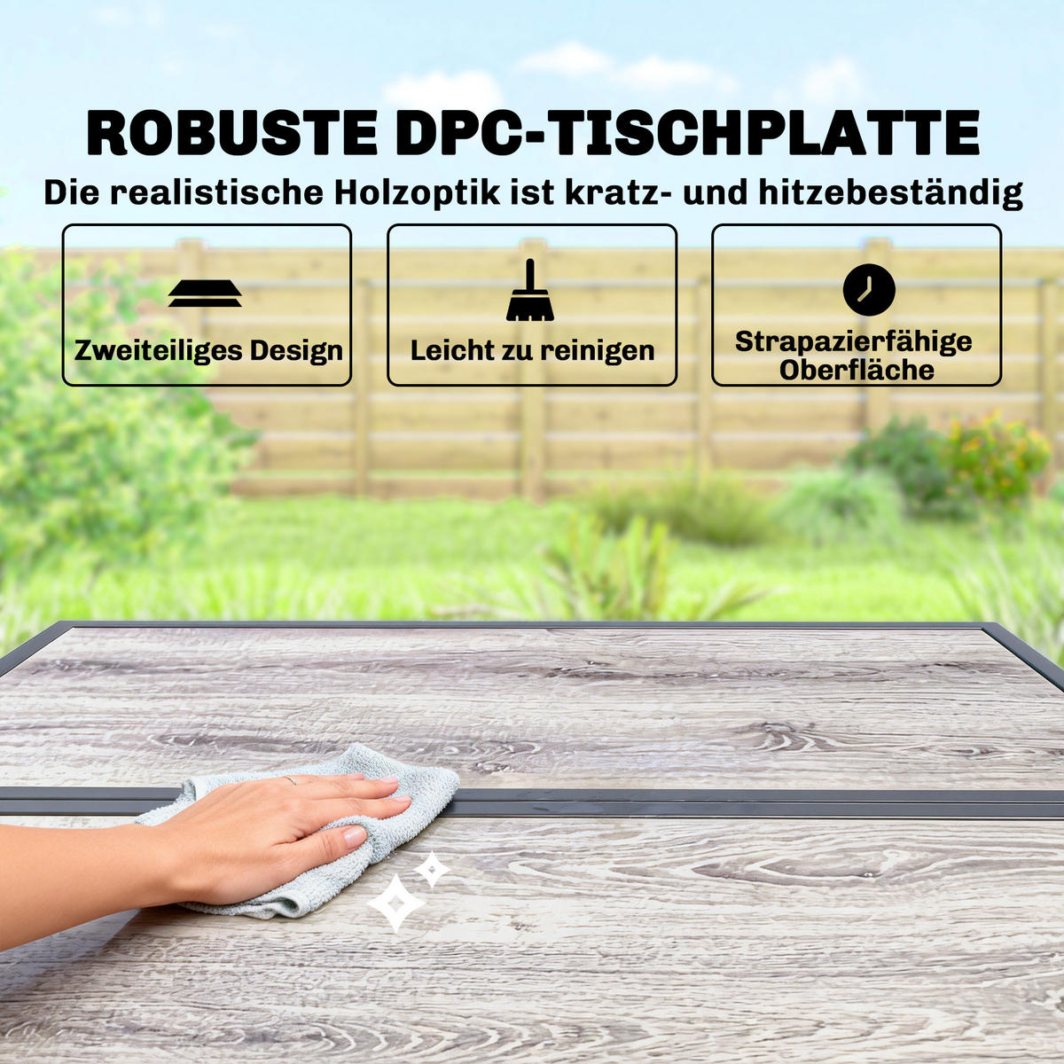 GARTENMÖBEL-SET Grau 108.0/108.0/72.5cm - Grau, Metall