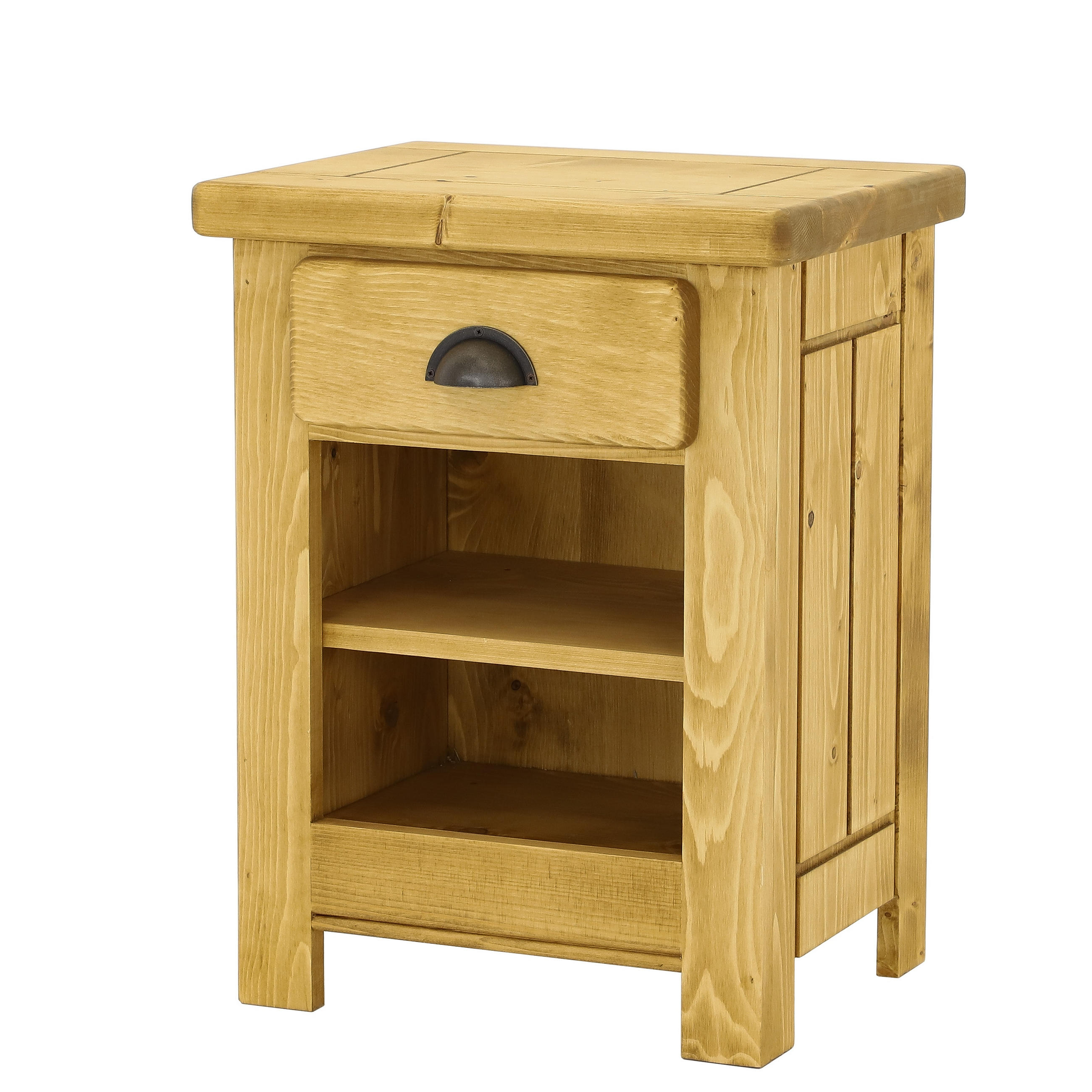 NACHTTISCH aus Massivholz VINTAGE - Honig, Holz (46/60/35cm) - Seart