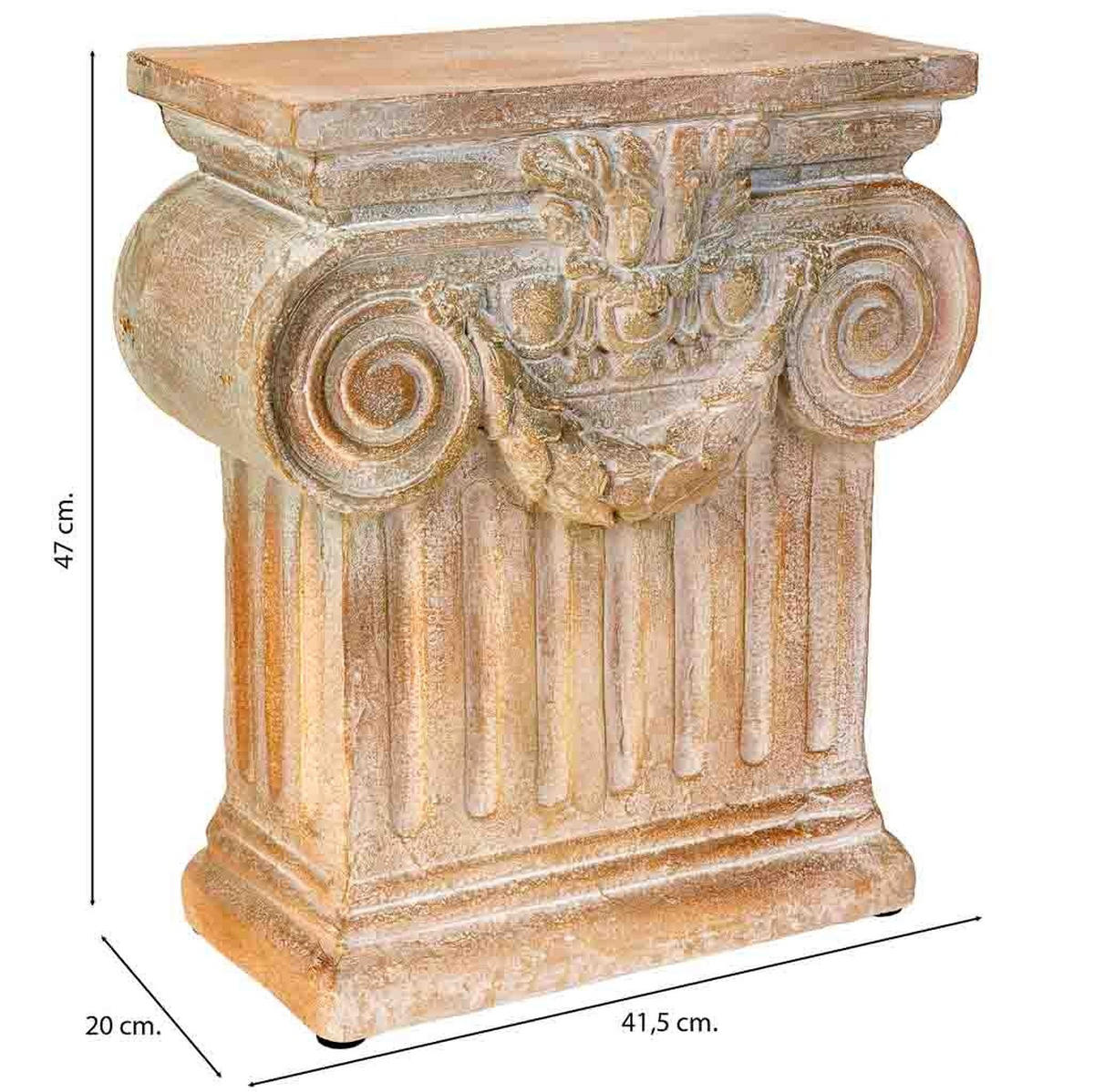 SÄULE aus magnesium 42x20x47cm - Braun, Stein (41.5/47/20cm) - Wanderlust