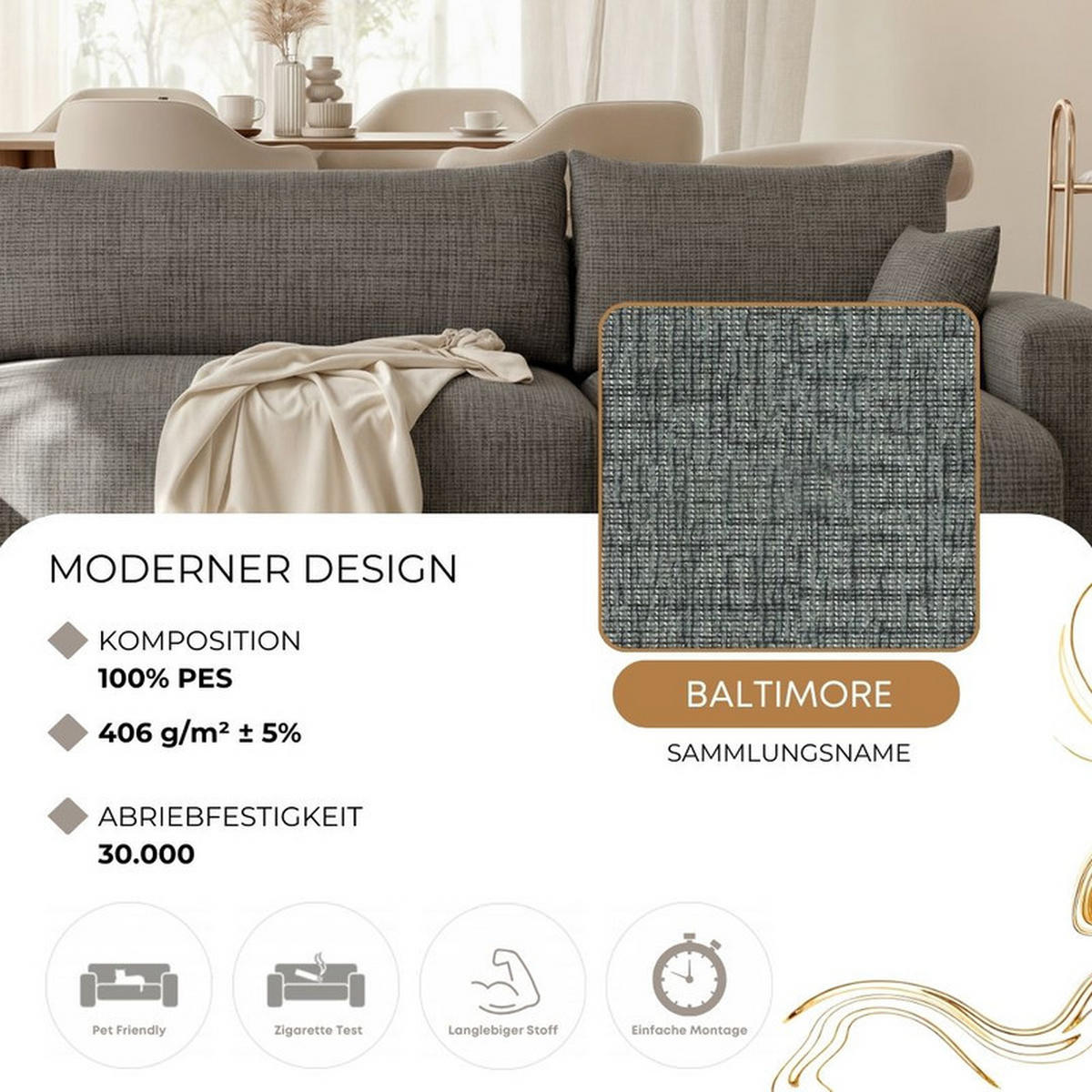 WOHNLANDSCHAFT PIANO mit Schlaffunktion, Stoff Dunkelgrau - Dunkelgrau/Schwarz, Kunststoff/Textil (318/79/145cm) - Idohome