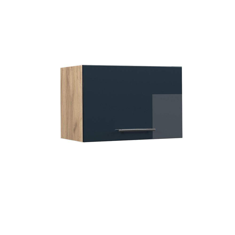 HÄNGESCHRANK Fame-Line Dunkelblau Hochglanz 60 cm Flach - Honigeiche/Eiche Wotan, Holzwerkstoff (60/40/34.1cm) - Vicco