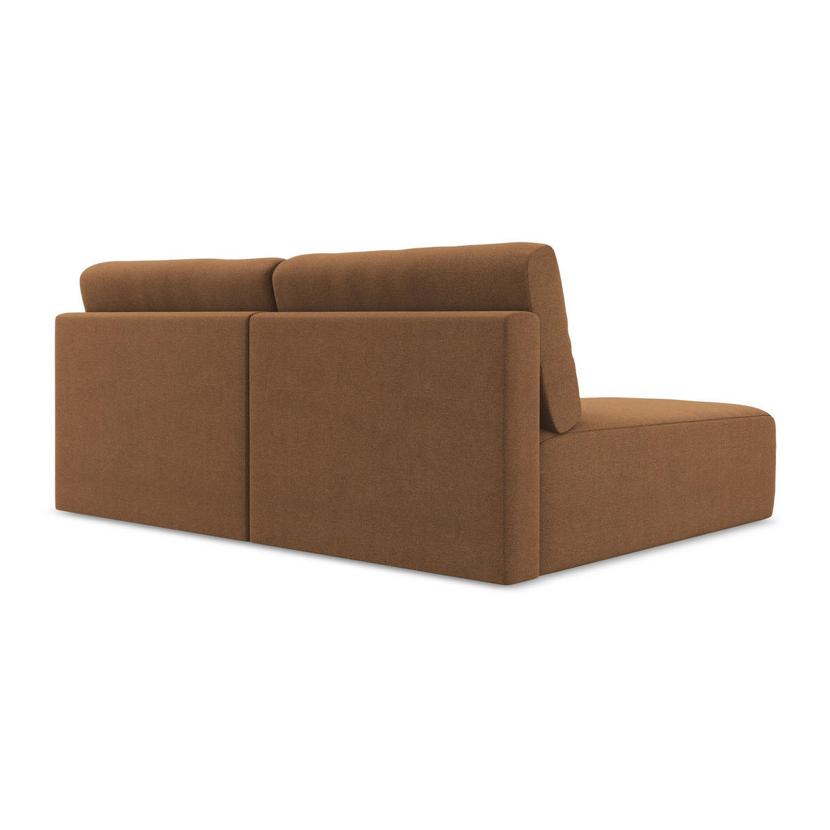 ECKSOFA mit Schlaffunktion links Strukturstoff Stoff Orange - Beige/Terracotta, Kunststoff/Textil (149/210cm) - Makamii