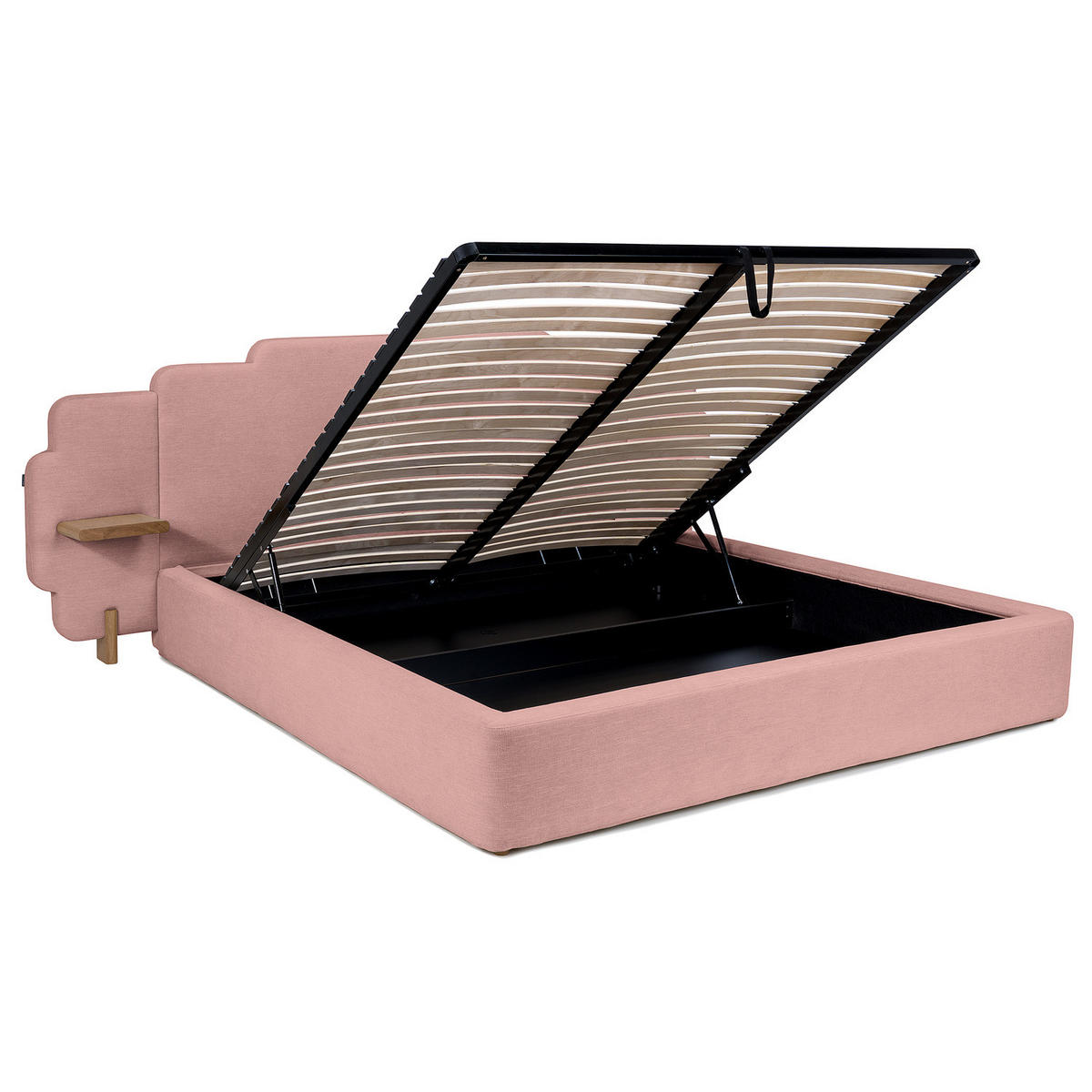 POLSTERBETT - Chenille - Mauve, Textil (200/200cm) - home24