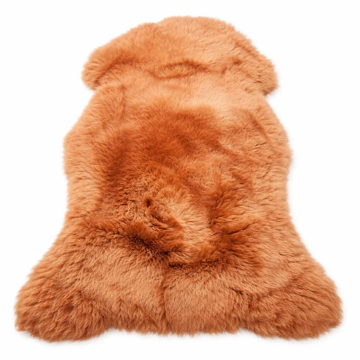 FELL Öko Lammfell Schaffell Toffee Braun ca. 105 cm - Hellbraun/Braun, Fell (55/105cm) - Provellus