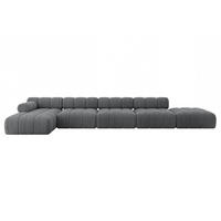 ECKSOFA modulares Sofa Lizur-L3 - 475x160x70 cm Dunkelgrau Cord - Dunkelgrau, Holzwerkstoff/Textil (475/160cm) - ALTDECOR
