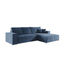 ECKSOFA Corunia In Aragon - Blau, Holzwerkstoff/Textil (294/185cm) - Fun Möbel