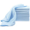 SPUCKTÜCHER, 10er-Set, 70x70 cm, 100% Baumwolle, Blau - Hellblau, Textil (70/70cm) - Zollner