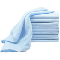 SPUCKTÜCHER, 10er-Set, 70x70 cm, 100% Baumwolle, Blau - Hellblau, Textil (70/70cm) - Zollner