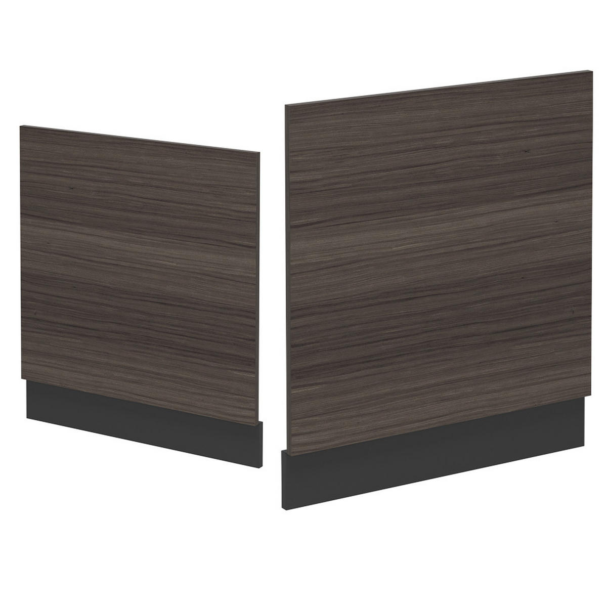 GESCHIRRSPÜLBLENDE R-Line Edelgrau 60 cm , AP Anthrazit - Anthrazit/Braun, Holzwerkstoff (60/57.2/1.6cm) - Vicco