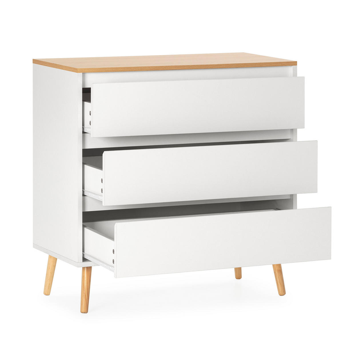 KOMMODE 80/80/40 Desi Weiß - Weiß, Holzwerkstoff (80/80/40cm) - VS Venta-stock
