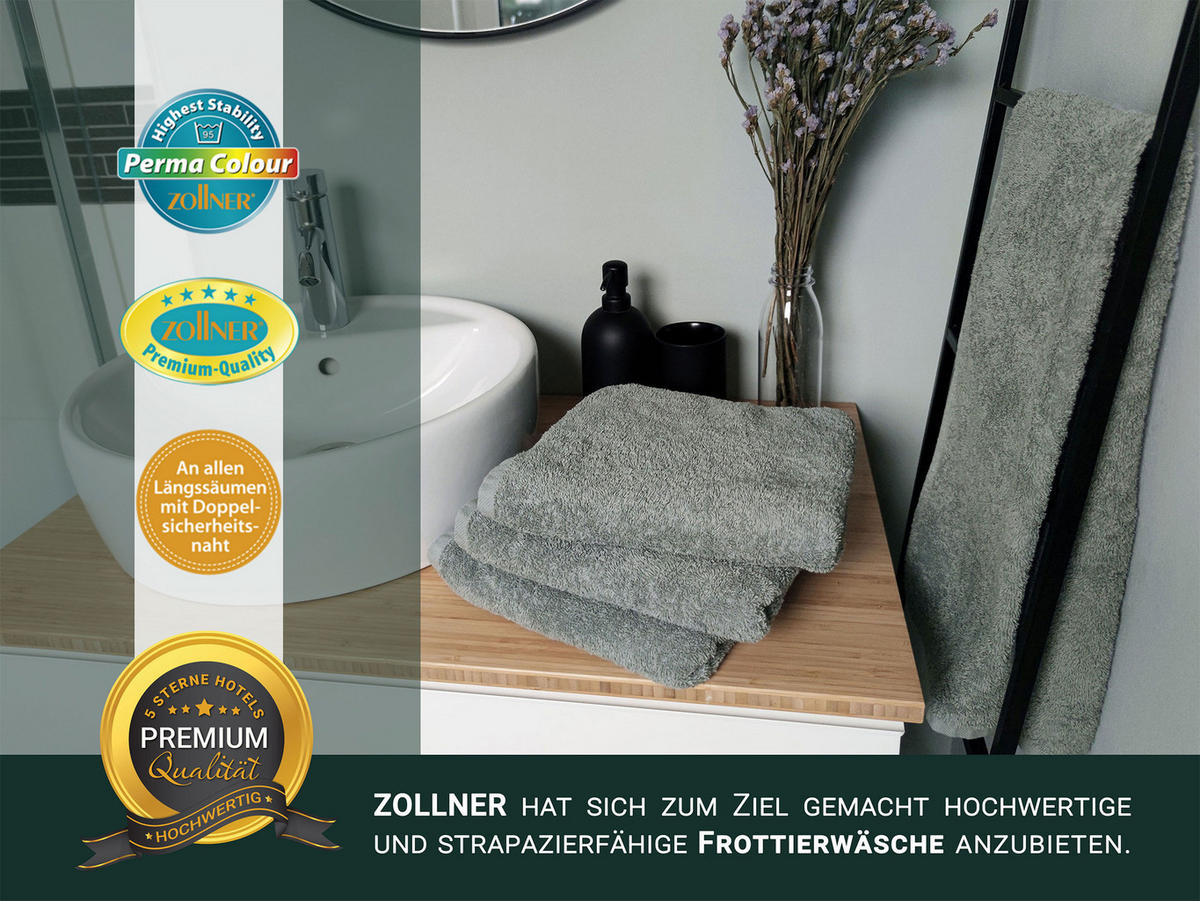 HANDTÜCHER, 6er-Set, 50x100 cm, 100% Baumwolle, Grau - Hellgrau, Textil (50/100cm) - Zollner