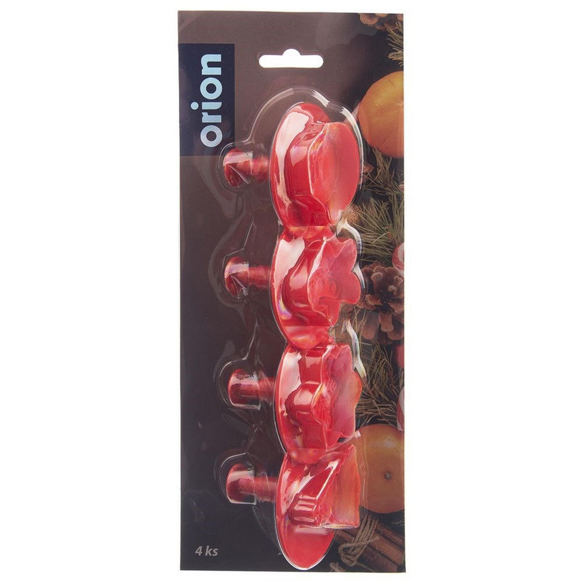AUSSTECHFORMEN-SET Weihnachten Klassik 4-teilig Rot - Rot, Kunststoff (6/5/6.5cm) - Orion 