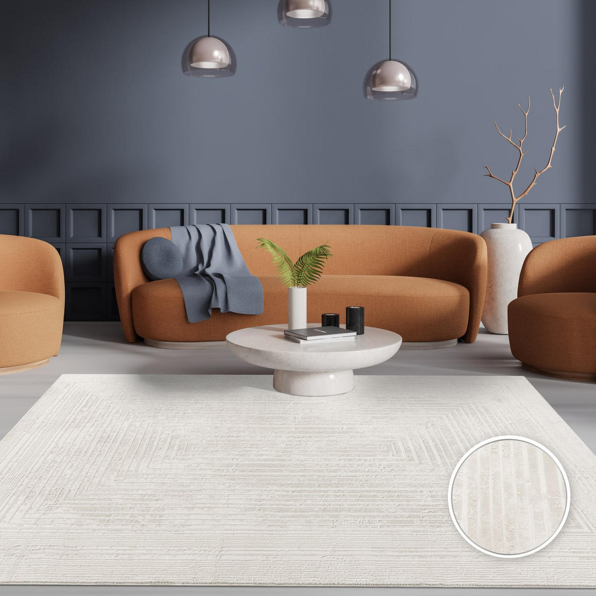 KURZFLORTEPPICH 120/170 cm Mykonos 873 - Creme, Kunststoff (120/170cm) - Paco Home