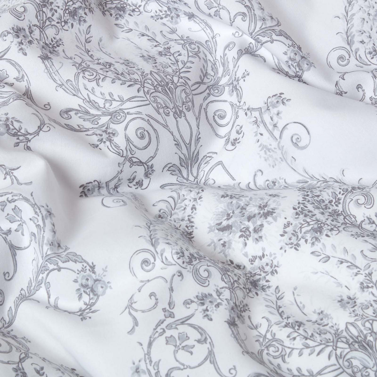 WENDEBETTWÄSCHE Toile-De-Jouy - Grau, Textil (135/200cm) - Homescapes