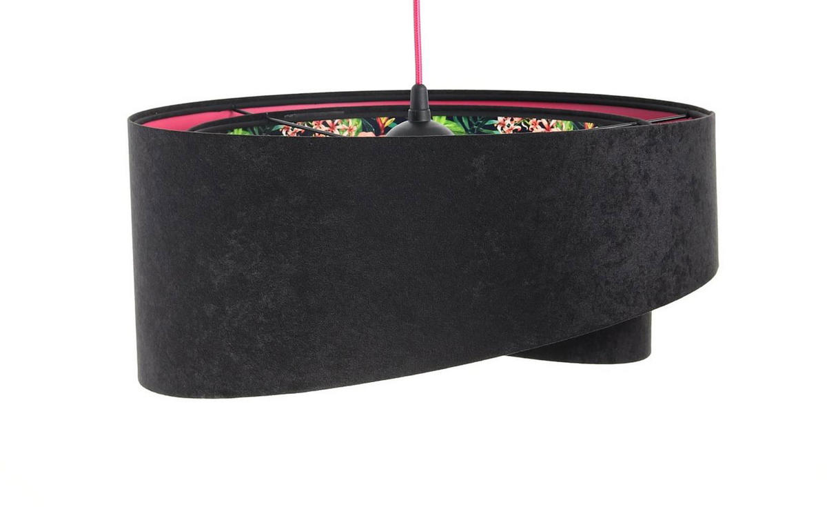 HÄNGELEUCHTE Rosa 50/23 cm - Schwarz, Kunststoff (50/1.3/23cm) - ONZENO