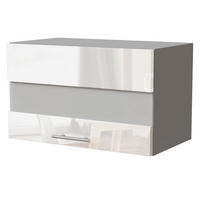 KLAPPHÄNGESCHRANK Essen W4BS/60/LAM Weiß Hochglanz / Grau Matt 60 / 32,5 / 36cm - Weiß Hochglanz/Grau, Holz/Holzwerkstoff (60/36/32.5cm) - Feldmann-Wohnen