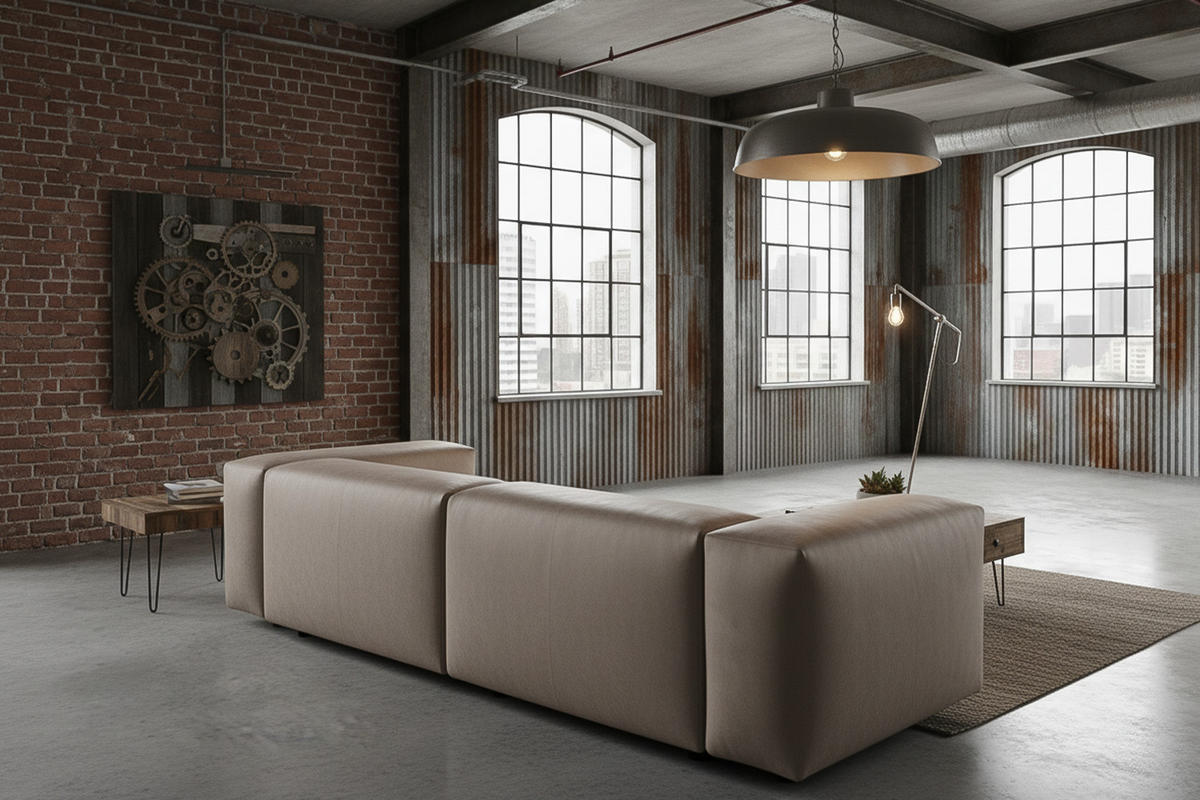 SOFA CELESTE Anthrazit Lederfaserstoff - Anthrazit/Schwarz, Leder/Kunststoff (302/72/114cm) - KAWOLA