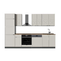 KUHINJSKI BLOK Fame-Line Siva/bežna/antracitna 300 cm , DP Hrast - siva/antracit, leseni material (300/206.8/60cm) - Vicco