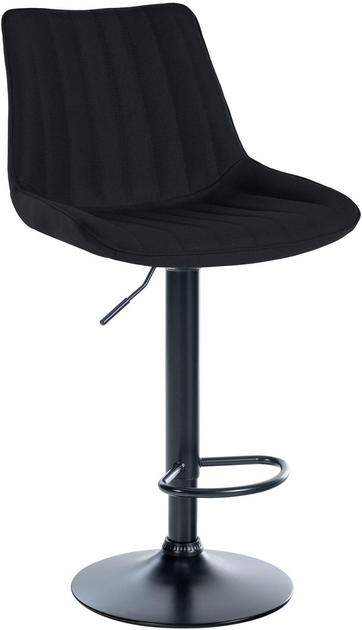 BARHOCKER Stoff schwarz - Schwarz, Textil/Metall (49.5/91/50cm) - CLP