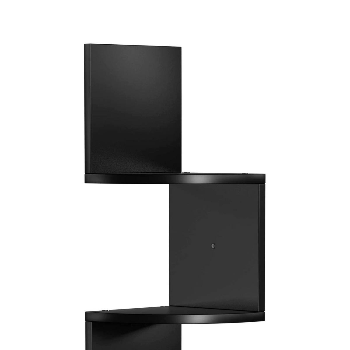 WANDREGAL SCHWEBEREGAL - Schwarz, Holzwerkstoff (20/128/20cm) - Hansiro