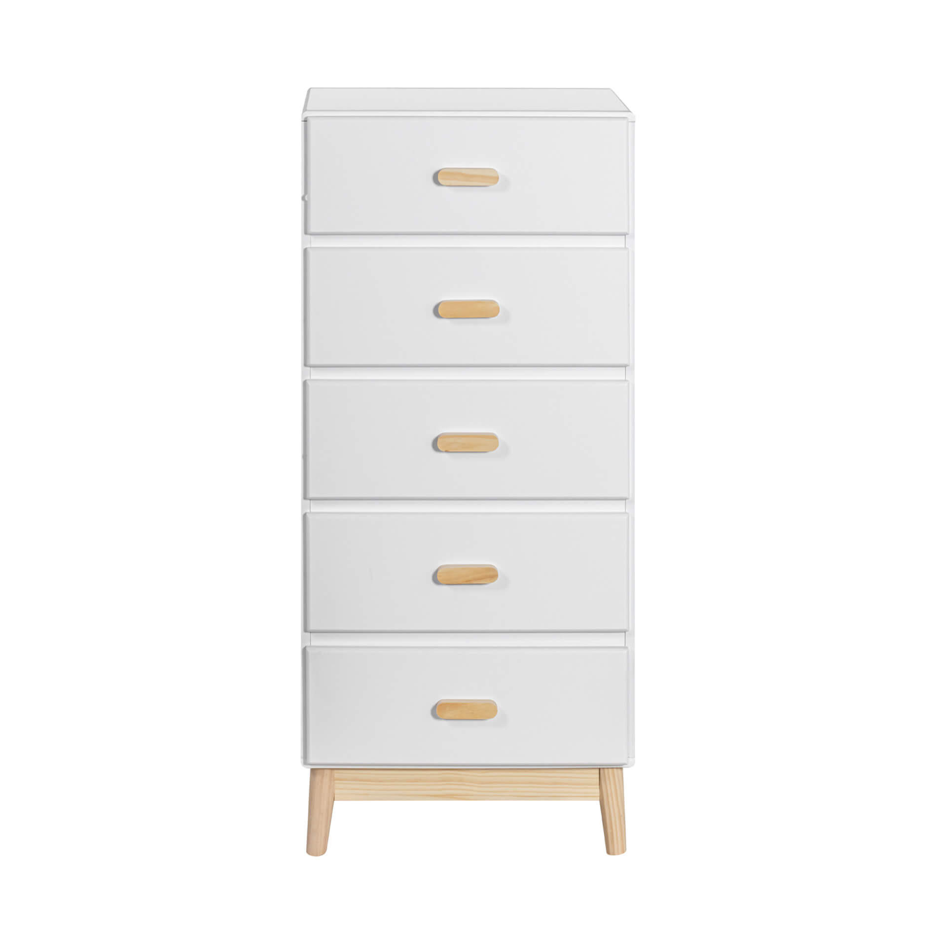 KOMMODE Weiß 40/50/115 cm - Weiß, Holzwerkstoff (40/115/50cm) - Mobili Rebecca