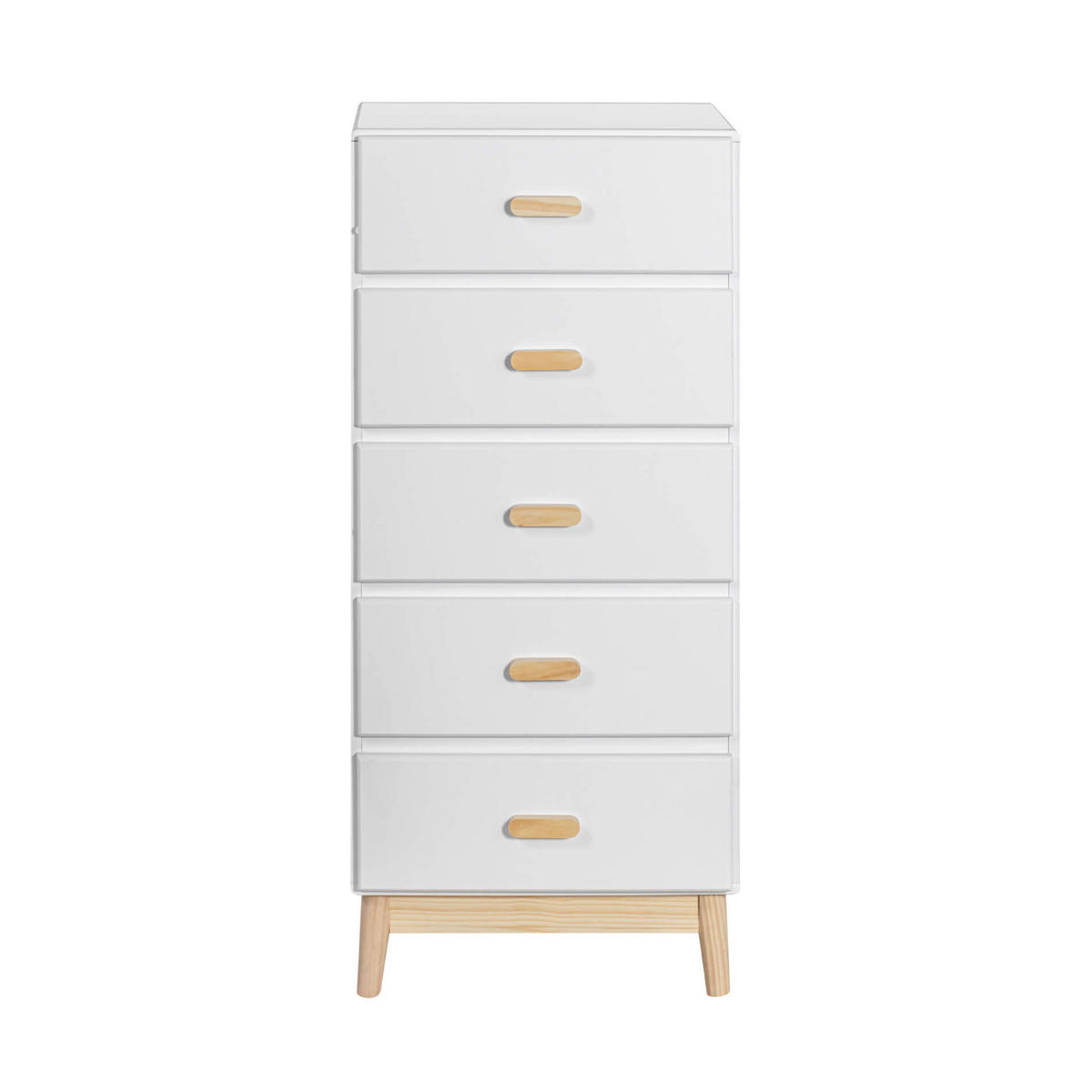 KOMMODE Weiß 40/50/115 cm - Weiß, Holzwerkstoff (40/115/50cm) - Mobili Rebecca