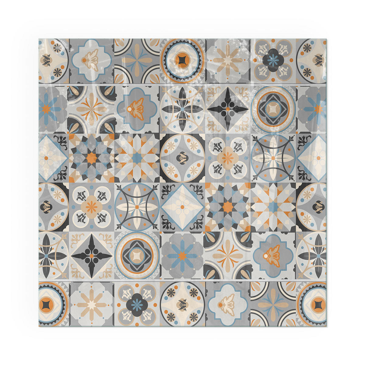 GLASPLATTE für Kamin 50x50 cm - Grau, Glas (50/50/0.4cm) - TULUP