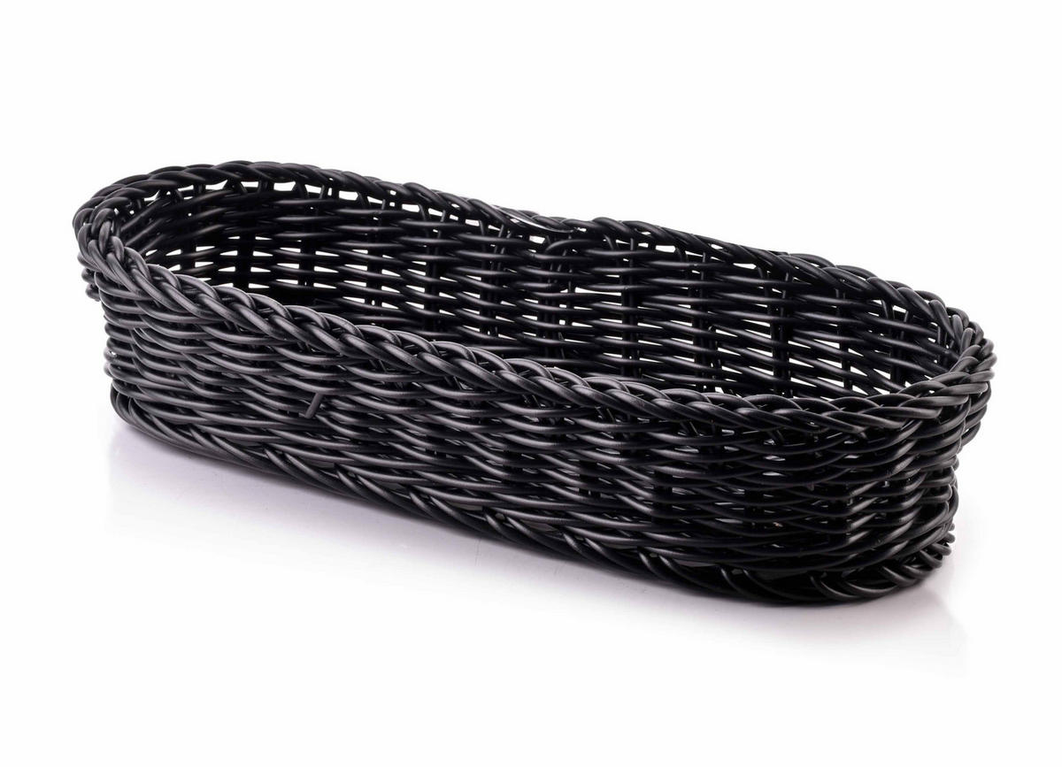 BESTECKKORB Sino Schwarz 27/11/7 cm Holz - Schwarz, Holzwerkstoff (11/7/27cm) - Mondex