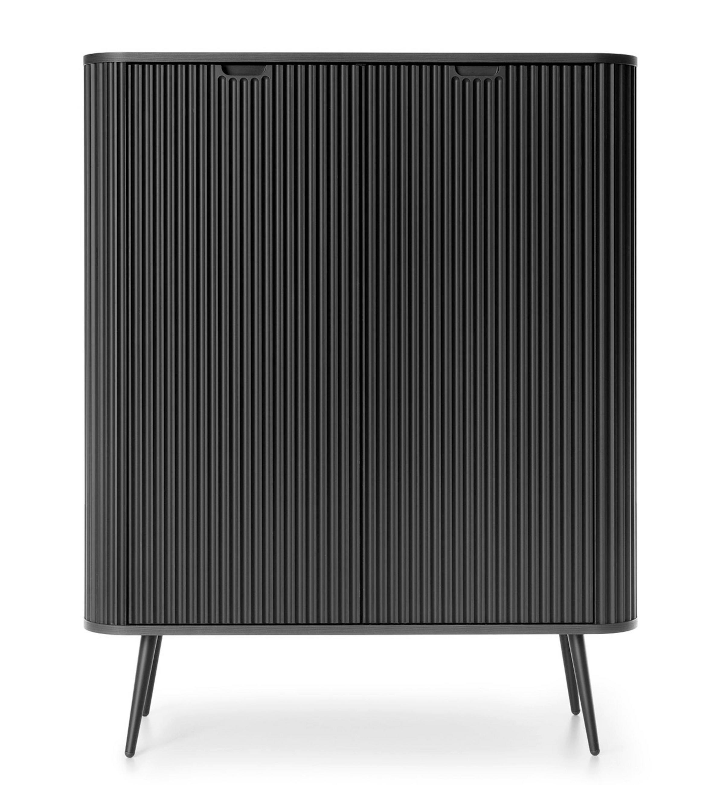 HIGHBOARD Zova Schwarz 103 cm - Schwarz, Holzwerkstoff/Metall (103/129/39cm) - Selsey