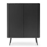 HIGHBOARD Zova čierna 103 cm - čierna, kov/kompozitné drevo (103/129/39cm) - Selsey