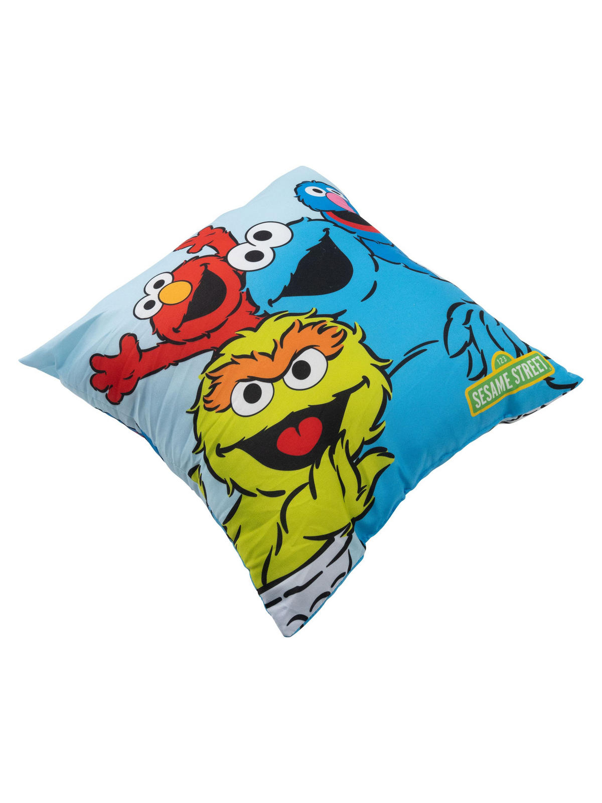 KINDERKISSEN Sesamstraße Krümelmonster, Elmo, Oscar & Grobi Blau 40 x 40 cm - Blau, Textil (40/40cm) - United Labels