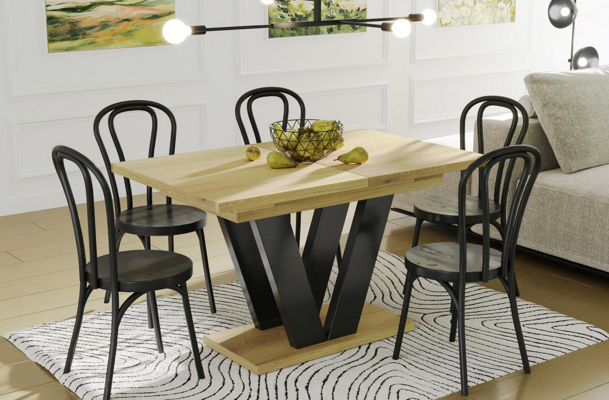 ESSTISCH Lara ausziehbar bis 210 cm - Eichefarben, Holzwerkstoff (130/80/80cm) - Endo-Moebel