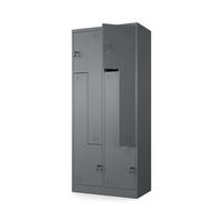 MEHRZWECKSCHRANK 4-türig mit 4 Fächer Anthrazit 80x185x45cm - Anthrazit, Metall (80/185/45cm) - Muralo