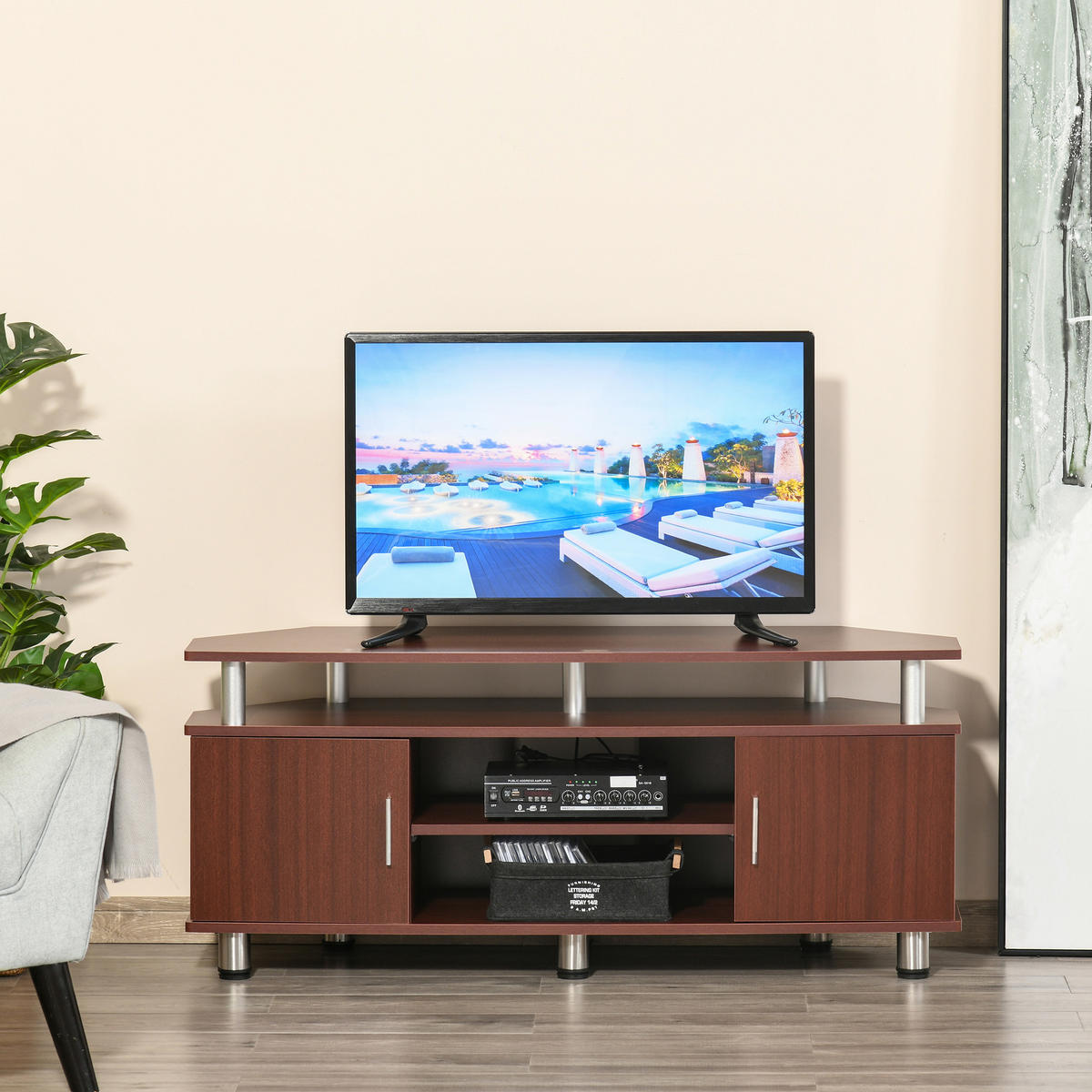 TV-MÖBEL Braun 1 Stück - Braun, Holzwerkstoff (120/52/39.5cm) - GiPP