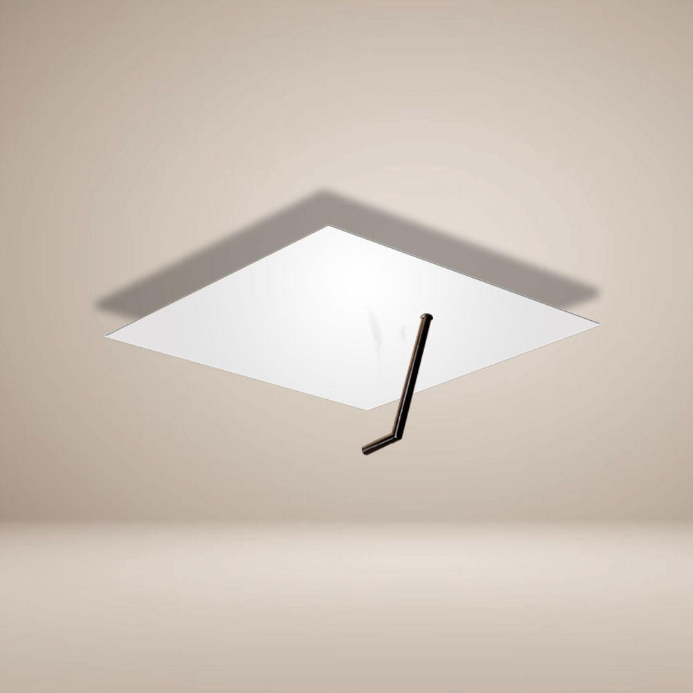 LED-WAND-/DECKENLAMPE Hook Weiß 45x45cm - Weiß, Metall (45/45/25cm) - s.luce