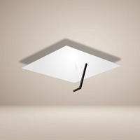 LED-WAND-/DECKENLAMPE Hook Weiß 45x45cm - Weiß, Metall (45/45/25cm) - s.luce