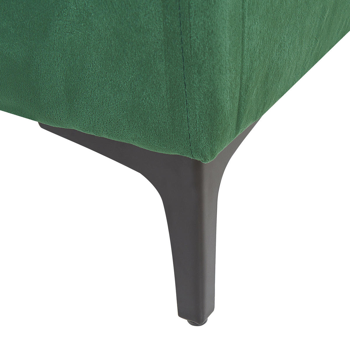 3-SITZER-SOFA Samtstoff grün Vadstena - Schwarz/Grün, Textil (215/82/87cm) - Beliani