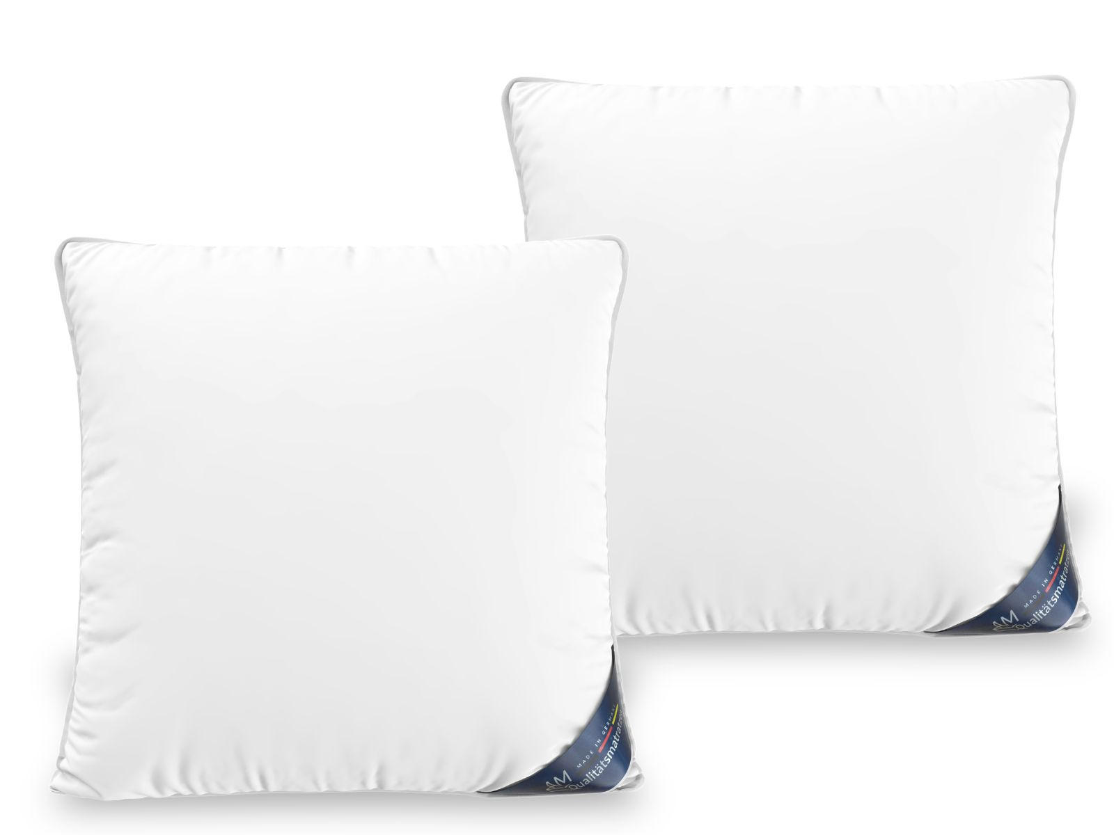 DAUNENKISSEN 80/80 cm 2er Set - Weiß, Textil (80/80cm) - AM Qualitätsmatratzen