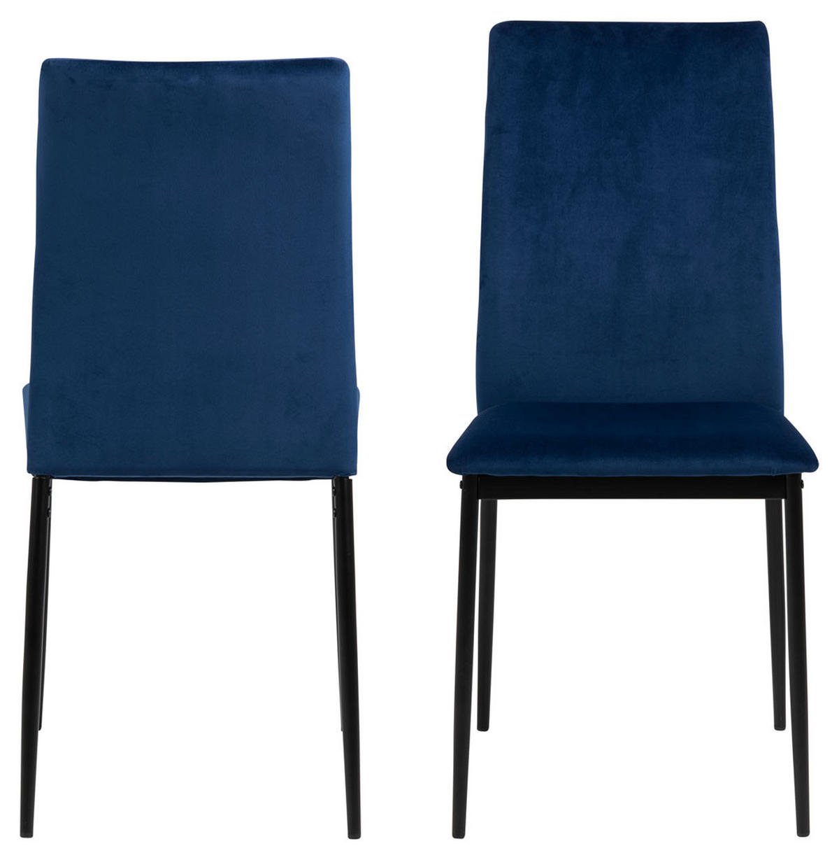 STUHL 4er-Set dunkelblau - Dunkelblau, Holzwerkstoff (44/92/53cm) - ebuy24