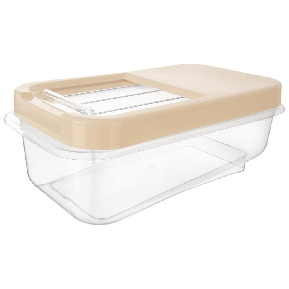 AUFBEWAHRUNGSBEHÄLTER für Kapseln und Lebensmittel 5L Beige - Beige, Kunststoff (19.5/13/35cm) - Orion 
