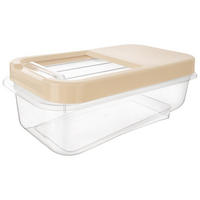 AUFBEWAHRUNGSBEHÄLTER für Kapseln und Lebensmittel 5L Beige - Beige, Kunststoff (19.5/13/35cm) - Orion 