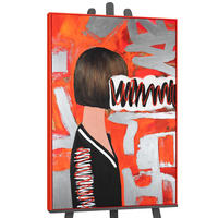GEMÄLDE Abstrakte Emotion Schattenfugenrahmen Rot 140x100 cm - Rot, Holz (140/100cm) - YS-art gallery