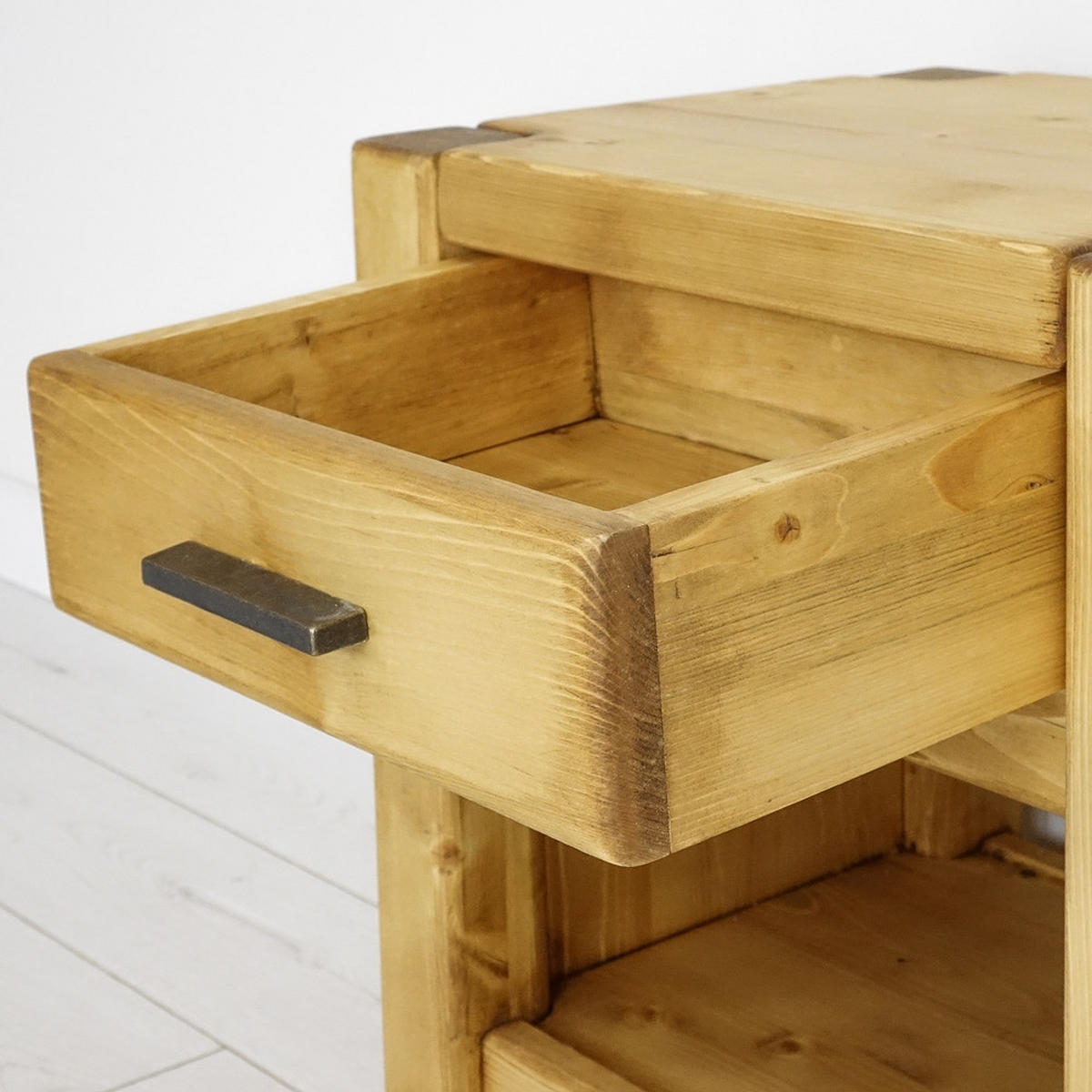 NACHTTISCH aus Massivholz SARA - Honig, Holz (45/50/35cm) - Seart