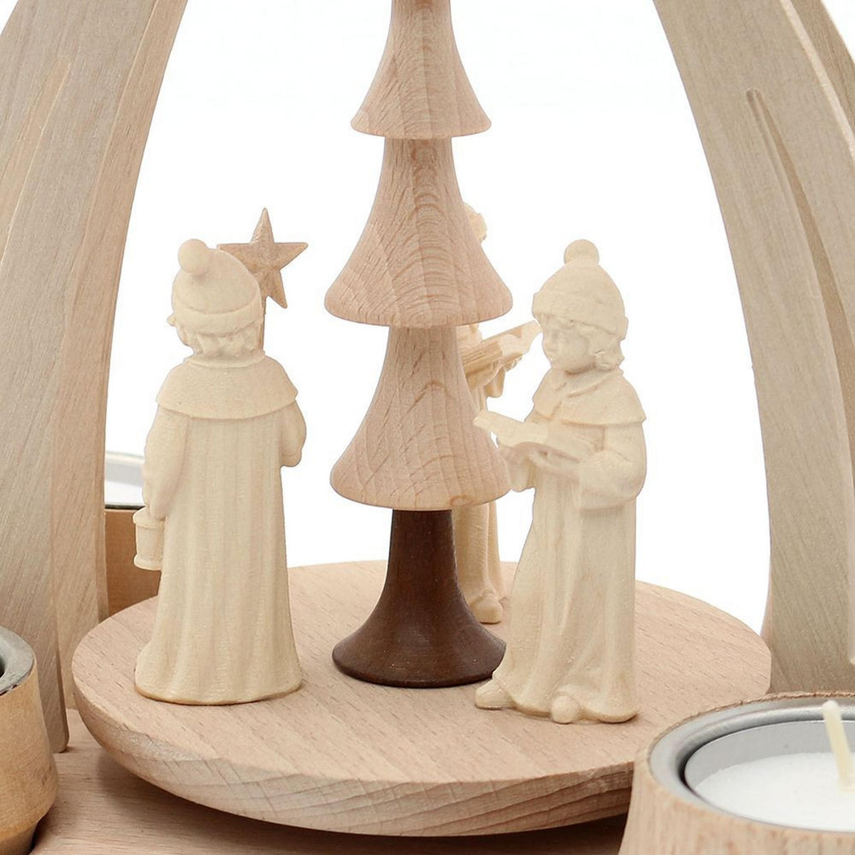 TISCH-PYRAMIDE Kurrendesänger Figuren a. Südtirol 14/18/24 cm - Multicolor, Holz (0.1/24/0.1cm) - Dekoteam24