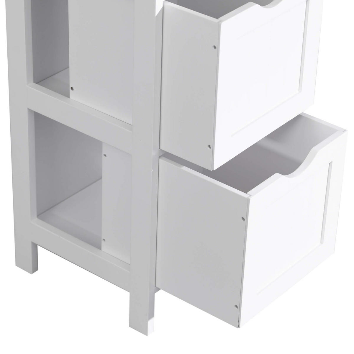 BADEZIMMERSCHRANK Weiß 30/30/84 cm - Weiß, Holzwerkstoff (30/84/30cm) - Mobili Rebecca
