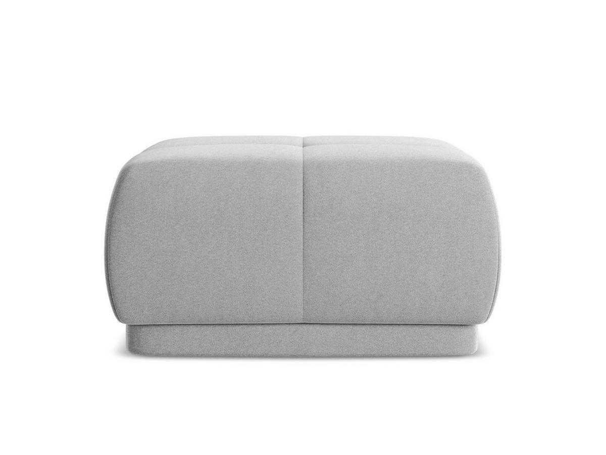 POUF Samt Stoff Grau - Schwarz/Grau, Kunststoff/Textil (60/35/60cm) - Makamii