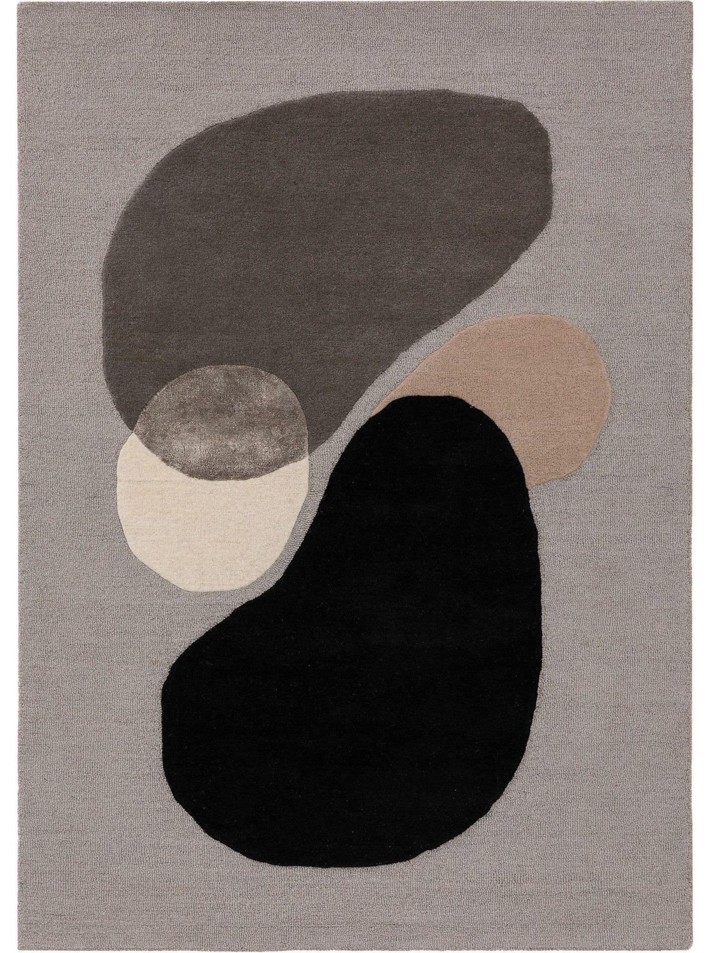 WOLLTEPPICH Kyoto Multicolor/Grau 120x170 cm - Multicolor/Grau, Textil (120/1cm) - KUNSTLOFT