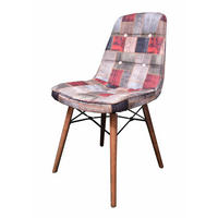 STUHL DENVER mit Holzbeinen - Multicolor/Grau, Holz/Textil (46/85/46cm) - Stuhlmann